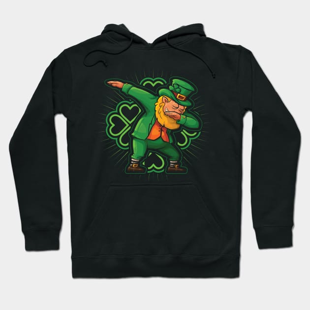 Dabbing Leprechaun Funny Dab St Patricks Day Hoodie by aneisha